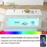 Modern LED Coffee Table with App Control