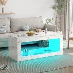 Modern LED Coffee Table with App Control