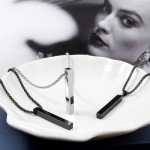 Mancave Men's Stainless Steel Rectangle Bar Necklace