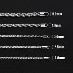 Stylish 20 Inch Stainless Steel Rope Necklace