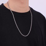 Stylish 20 Inch Stainless Steel Rope Necklace
