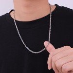 Stylish 20 Inch Stainless Steel Rope Necklace