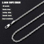 Stylish 20 Inch Stainless Steel Rope Necklace