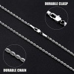 Stylish 20 Inch Stainless Steel Rope Necklace