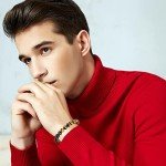 Men's 10PCS Tiger Eye and Lava Rock Bracelet Set