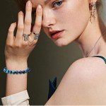 Men's 10PCS Tiger Eye and Lava Rock Bracelet Set