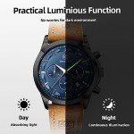 Stylish Brown Leather Chronograph Watch for Men