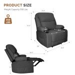 Comfortable Electric Recliner Chair with Cup Holders