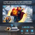 FUDONI 1080P WiFi Bluetooth Portable Movie Projector