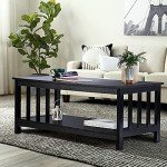 ChooChoo Mission Black Coffee Table with Shelf