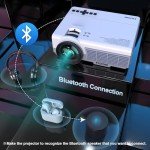 FUDONI 1080P WiFi Bluetooth Portable Movie Projector