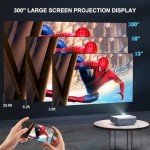 FUDONI 1080P WiFi Bluetooth Portable Movie Projector