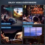 FUDONI 1080P WiFi Bluetooth Portable Movie Projector