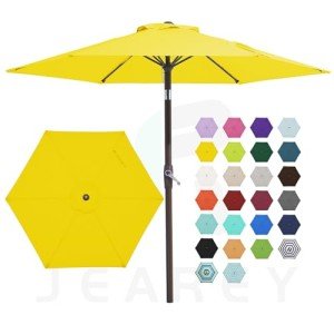 7.5FT Yellow Patio Umbrella with Tilt & Crank