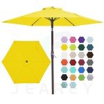7.5FT Yellow Patio Umbrella with Tilt & Crank