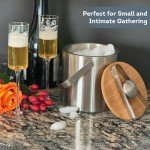 Stylish Double Wall Insulated Ice Bucket with Lid