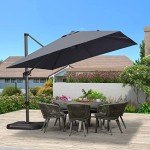 Purple Leaf 10ft Outdoor Offset Patio Umbrella