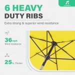 7.5FT Yellow Patio Umbrella with Tilt & Crank