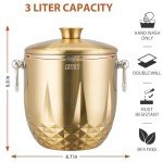 Stainless Steel Insulated Ice Bucket for Parties