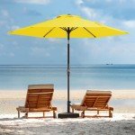 7.5FT Yellow Patio Umbrella with Tilt & Crank