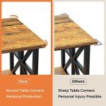 Walnut Farmhouse Coffee Table with X-Frame Design