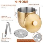 Stainless Steel Insulated Ice Bucket for Parties