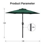 7.5' Green Patio Umbrella for Your Mancave