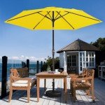 7.5FT Yellow Patio Umbrella with Tilt & Crank
