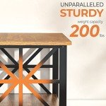 Walnut Farmhouse Coffee Table with X-Frame Design