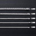 Men's Silver Tone Wheat Chain Necklace - 20 Inch