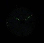 Citizen Quartz Men's Black Watch with Leather Strap