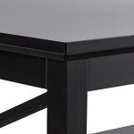 ChooChoo Oxford Black Wood Coffee Table with Storage