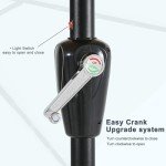 Navy Blue Solar LED Patio Umbrella 7.5ft