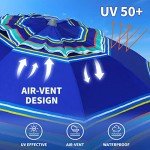 7ft Heavy Duty Beach Umbrella with Sand Anchor