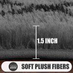 Stylish Grey and Black Shaggy Area Rug