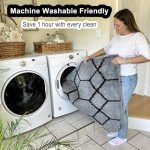 Stylish Grey and Black Shaggy Area Rug