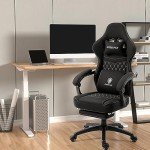 Comfortable Dowinx Gaming Chair with Footrest and Massage