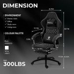 Comfortable Dowinx Gaming Chair with Footrest and Massage