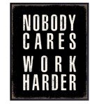 Motivational Wall Art - Hustle Harder Decor