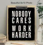 Motivational Wall Art - Hustle Harder Decor