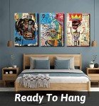 Blue Graffiti Canvas Art Set for Mancave