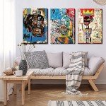 Blue Graffiti Canvas Art Set for Mancave