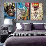 Blue Graffiti Canvas Art Set for Mancave