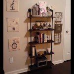 Industrial Pipe Wall Mount Shelf - 5 Tier Black