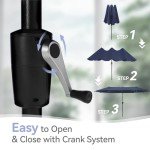 Navy Blue Double-Sided Patio Umbrella for Mancaves