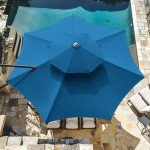 Royal Blue Cantilever Patio Umbrella with Rotation