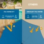 Royal Blue Cantilever Patio Umbrella with Rotation