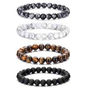 Men's Tiger Eye Beaded Bracelet for Mancaves