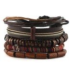 HZMAN 5-Pack Ethnic Wrap Bracelets for Everyone