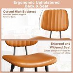 Set of 2 Modern High Back Bar Stools